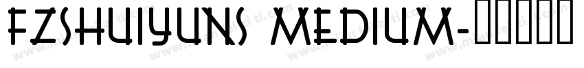 FZShuiYunS Medium字体转换